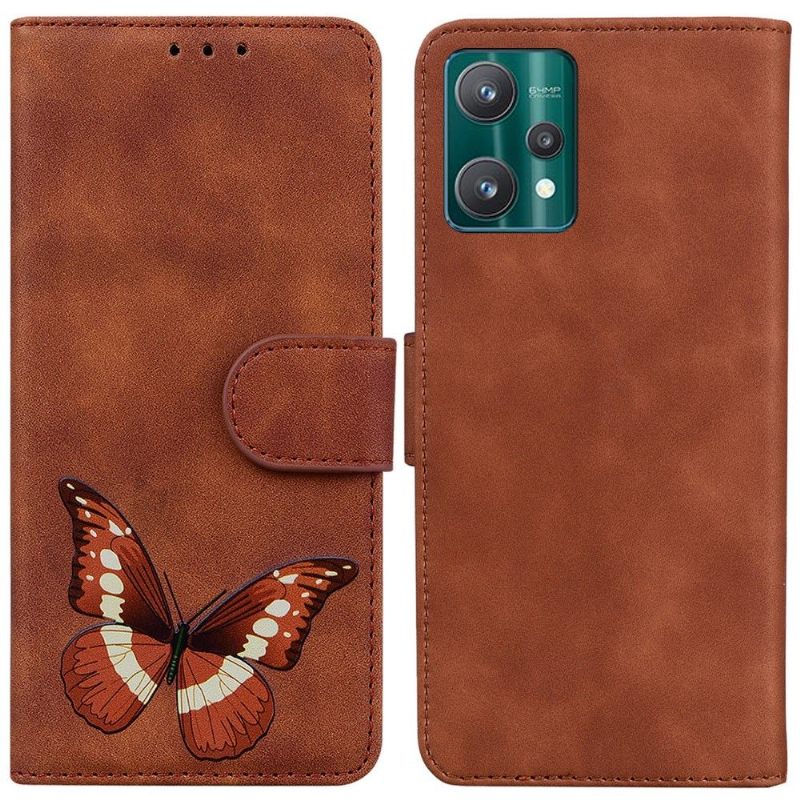 Folio-hoesje voor Realme 9 Pro Plus Bescherming Hoesje Kleurrijke Vlinderbescherming