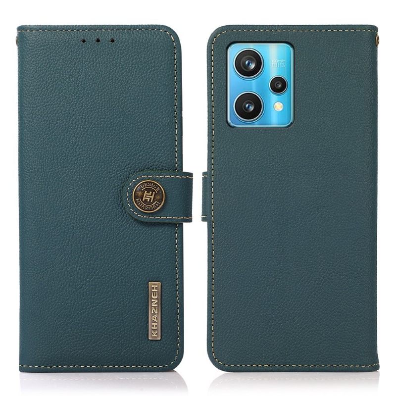 Folio-hoesje voor Realme 9 Pro Plus Khazneh Klassiek Leer