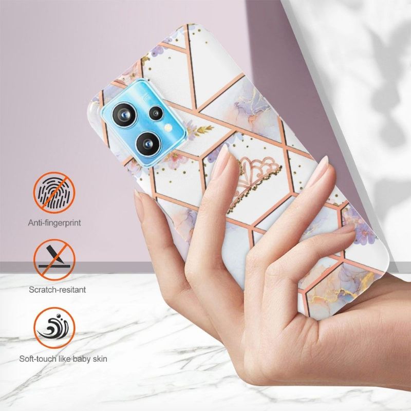 Hoesje voor Realme 9 Pro Plus Marmer En Kroon