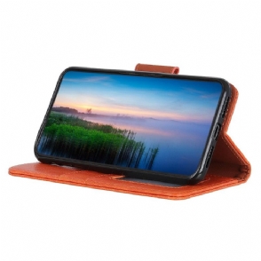 Leren Hoesje voor Realme 9 Pro Plus Bescherming Verouderde Lederen Stijl