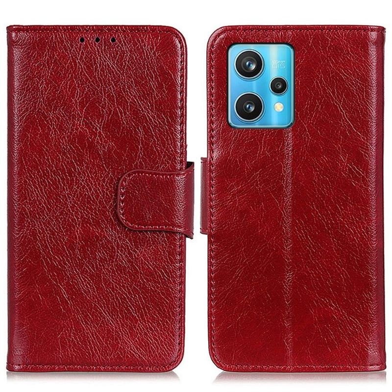 Leren Hoesje voor Realme 9 Pro Plus Bescherming Verouderde Lederen Stijl