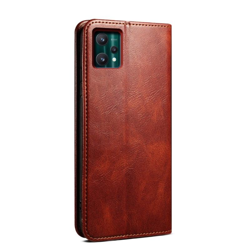 Leren Hoesje voor Realme 9 Pro Plus Ernestine Zichtbare Naden