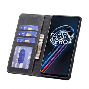 Leren Hoesje voor Realme 9 Pro Plus Folio-hoesje Binfen Color Flip Faux Leather