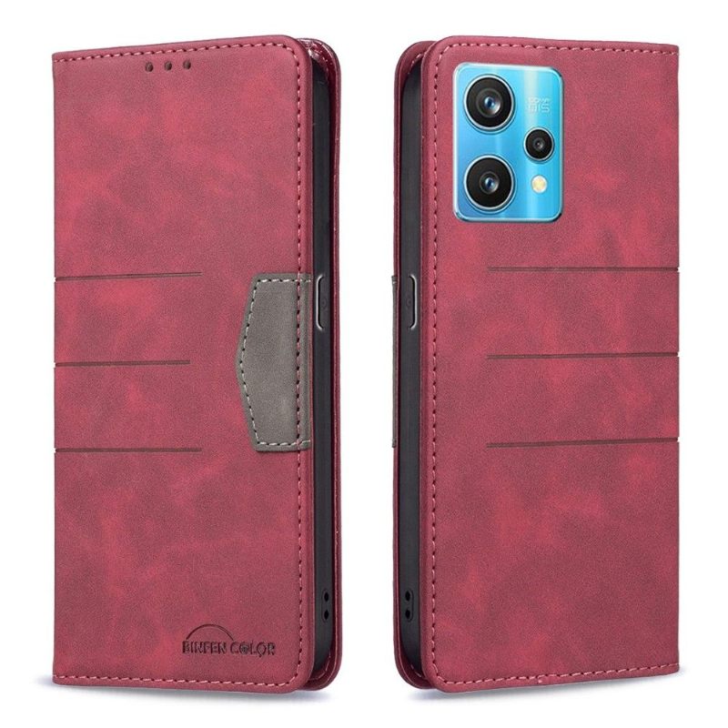 Leren Hoesje voor Realme 9 Pro Plus Folio-hoesje Binfen Color Flip Faux Leather