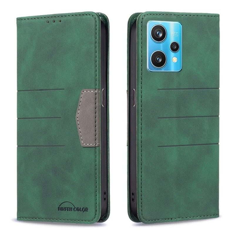 Leren Hoesje voor Realme 9 Pro Plus Folio-hoesje Binfen Color Flip Faux Leather