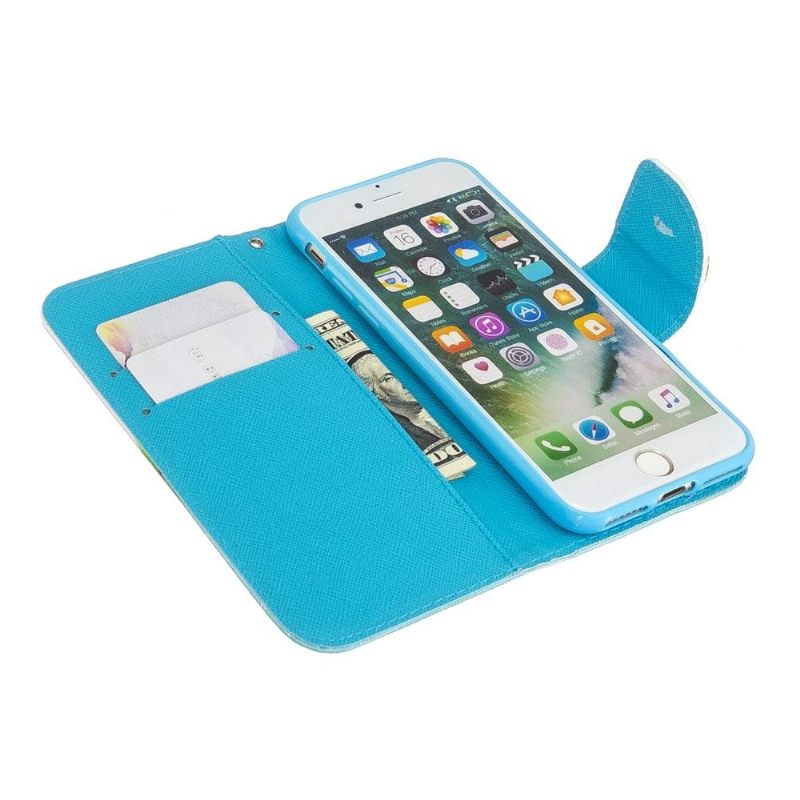 Flip Case voor iPhone SE 2022 Witte Bloemen