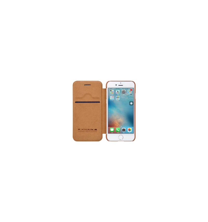 Folio-hoesje voor iPhone SE 2022 Qin Serie Nillkin Kunstleer - Havana