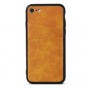 Hoesje voor iPhone SE 2022 Anti-fall Kaarthouder Met Leren Effect