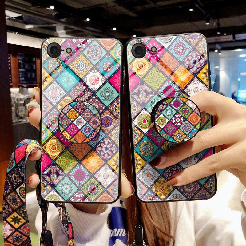 Hoesje voor iPhone SE 2022 Mandala-caleidoscoop Met Standaard