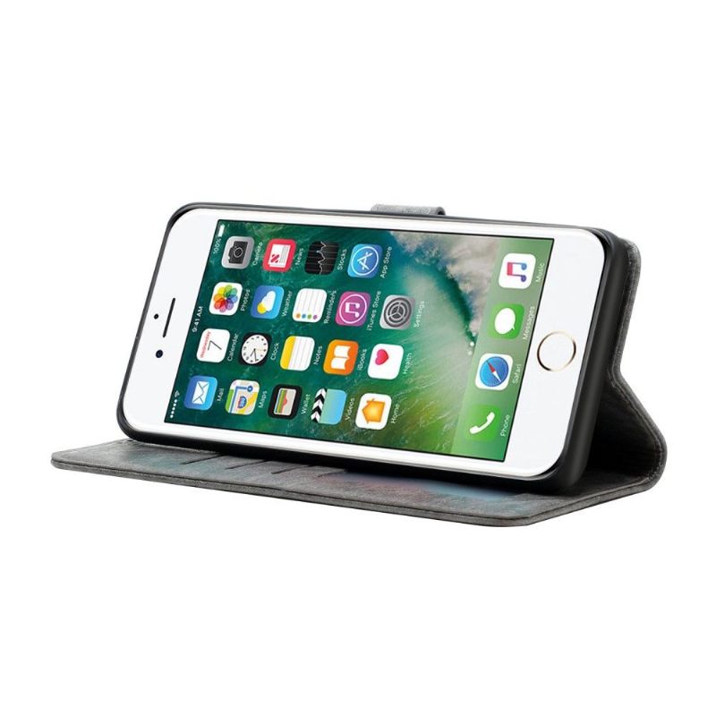 Leren Hoesje voor iPhone SE 2022 Bescherming Premium Illustratie Meisje