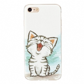 Telefoonhoesje voor iPhone SE 2022 Bescherming Fluorescerende Chatinhoud