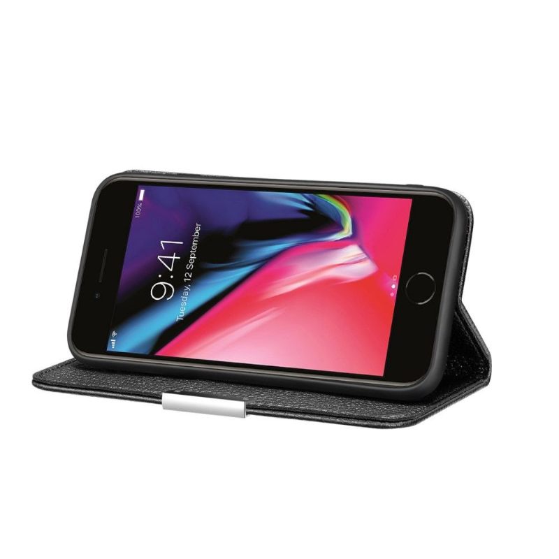 Telefoonhoesje voor iPhone SE 2022 Bescherming Folio-hoesje Getextureerd Kunstleer