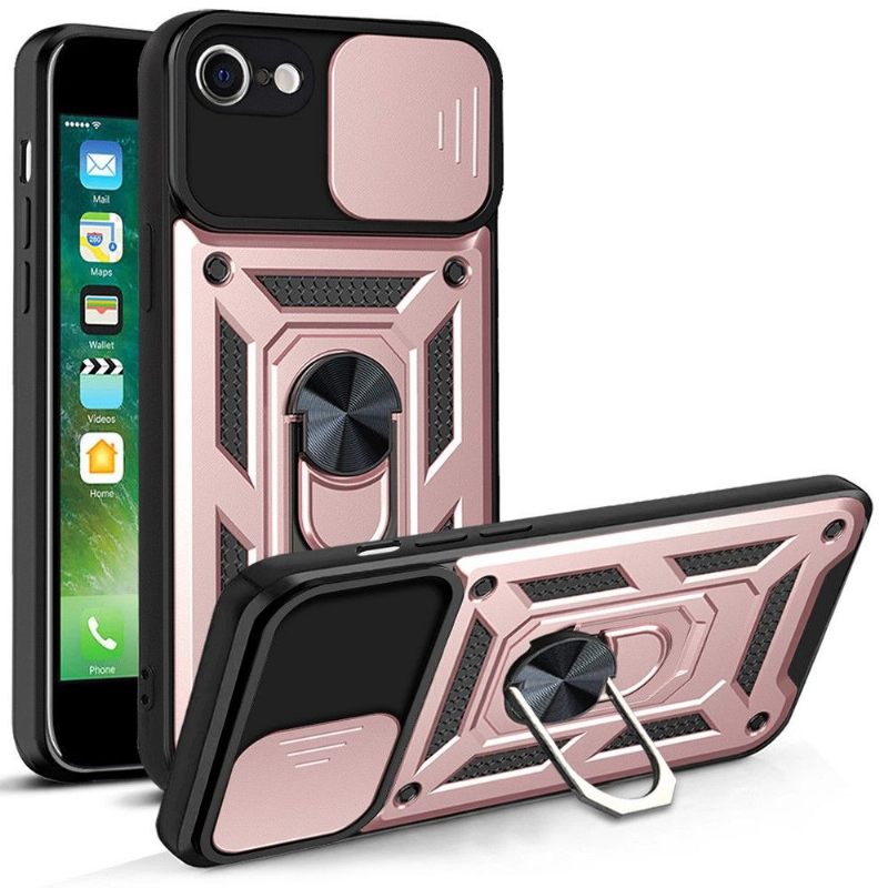 Telefoonhoesje voor iPhone SE 2022 Bescherming Ondersteuningsfunctie Voor Cameraschuif