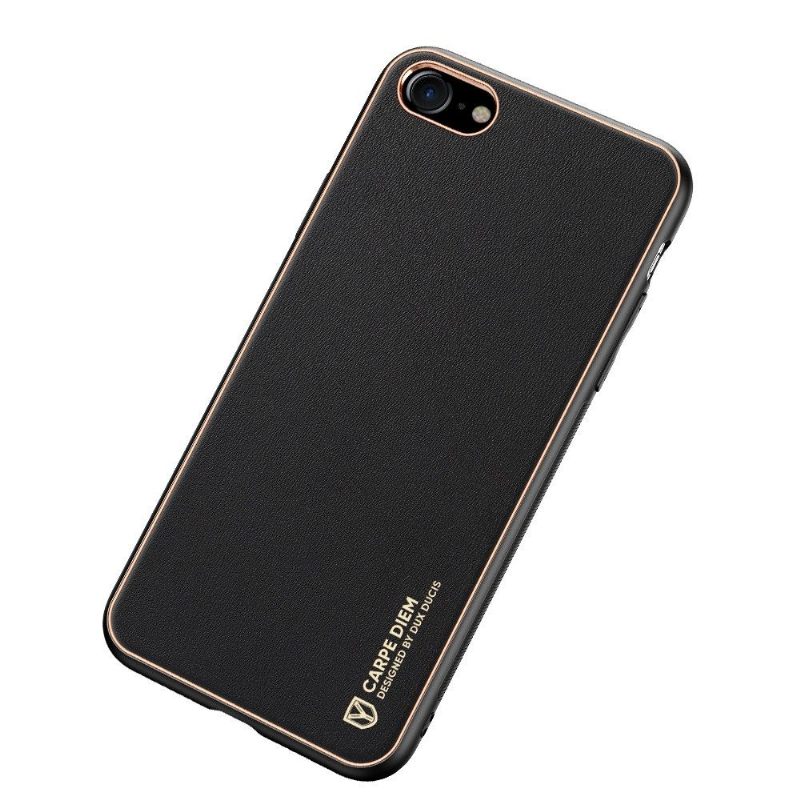 Telefoonhoesje voor iPhone SE 2022 Yolo-serie Leereffect