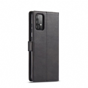 Case voor Samsung Galaxy A72 4G / A72 5G Bescherming Folio-hoesje Ledereffect Lc.imeeke
