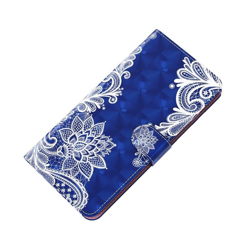 Flip Case voor Samsung Galaxy A72 4G / A72 5G Kant Bloem