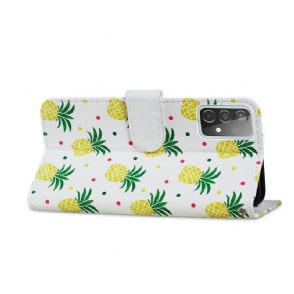 Folio-hoesje voor Samsung Galaxy A72 4G / A72 5G Ananas