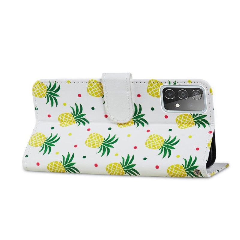Folio-hoesje voor Samsung Galaxy A72 4G / A72 5G Ananas