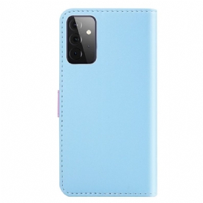 Folio-hoesje voor Samsung Galaxy A72 4G / A72 5G Anti-fall Driekleurig Kunstleer