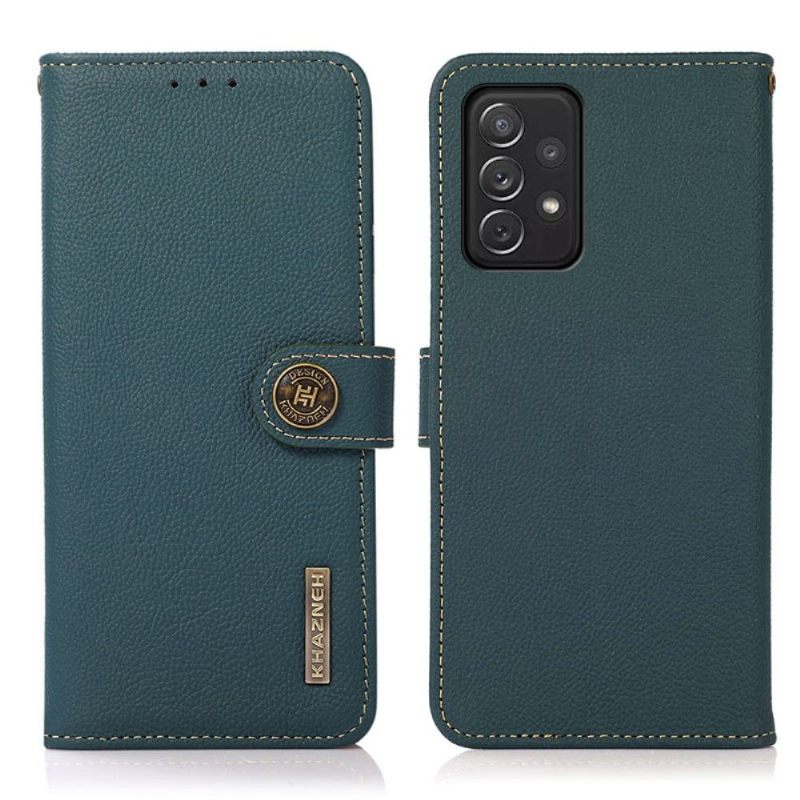 Folio-hoesje voor Samsung Galaxy A72 4G / A72 5G Anti-fall Khazneh Klassiek Leer