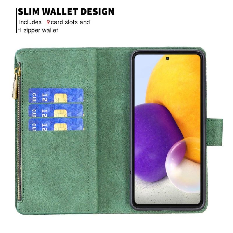 Folio-hoesje voor Samsung Galaxy A72 4G / A72 5G Anti-fall Portemonnee Leren Vliegende Vlinders