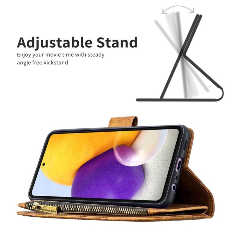 Folio-hoesje voor Samsung Galaxy A72 4G / A72 5G Anti-fall Portemonnee Leren Vliegende Vlinders