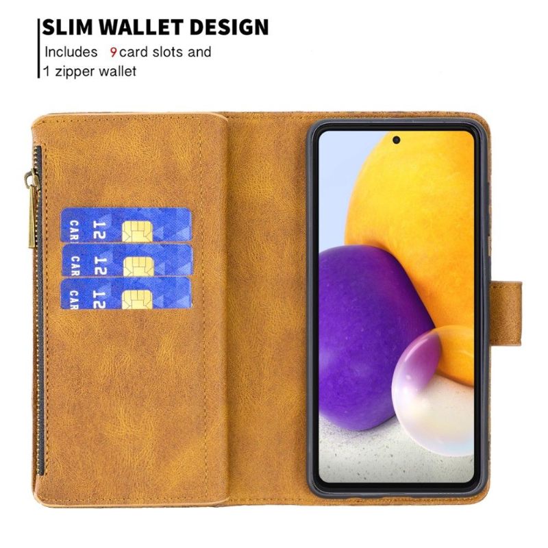 Folio-hoesje voor Samsung Galaxy A72 4G / A72 5G Anti-fall Portemonnee Leren Vliegende Vlinders