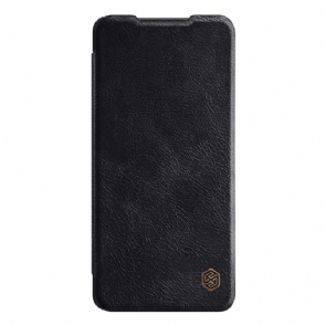 Folio-hoesje voor Samsung Galaxy A72 4G / A72 5G Anti-fall Qin-serie Leereffect