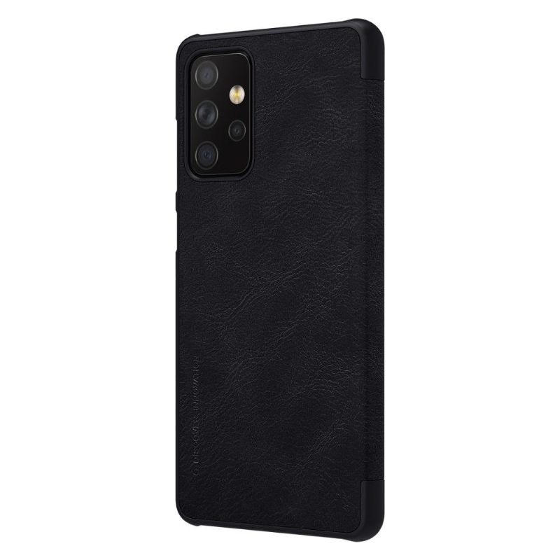 Folio-hoesje voor Samsung Galaxy A72 4G / A72 5G Anti-fall Qin-serie Leereffect