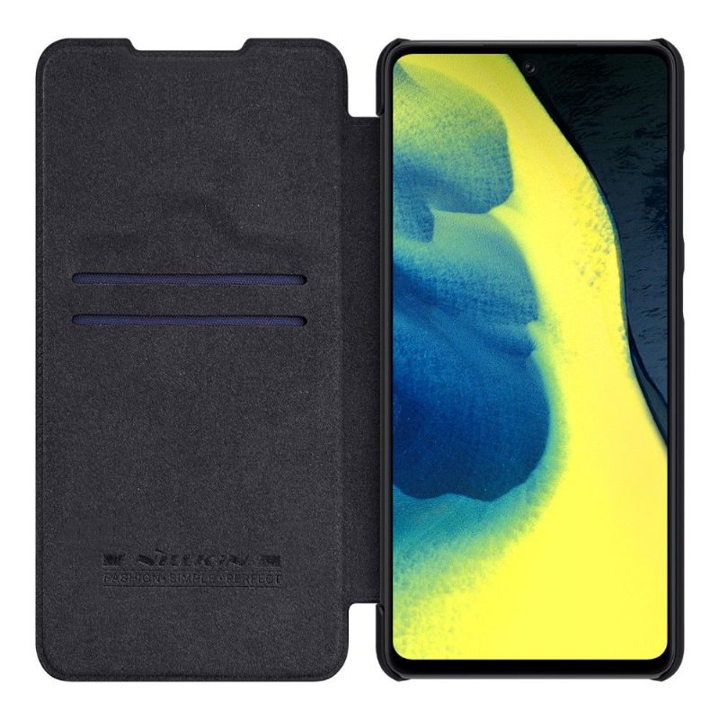 Folio-hoesje voor Samsung Galaxy A72 4G / A72 5G Anti-fall Qin-serie Leereffect