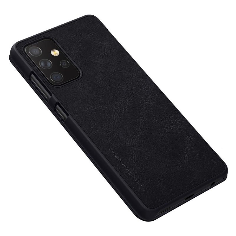 Folio-hoesje voor Samsung Galaxy A72 4G / A72 5G Anti-fall Qin-serie Leereffect