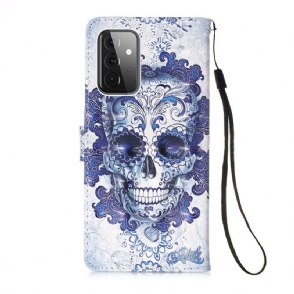 Folio-hoesje voor Samsung Galaxy A72 4G / A72 5G Calavera-patroon
