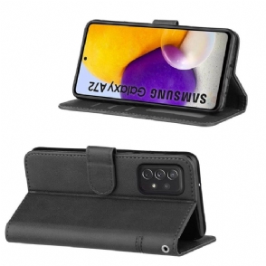 Folio-hoesje voor Samsung Galaxy A72 4G / A72 5G Lijnen Met Leereffect