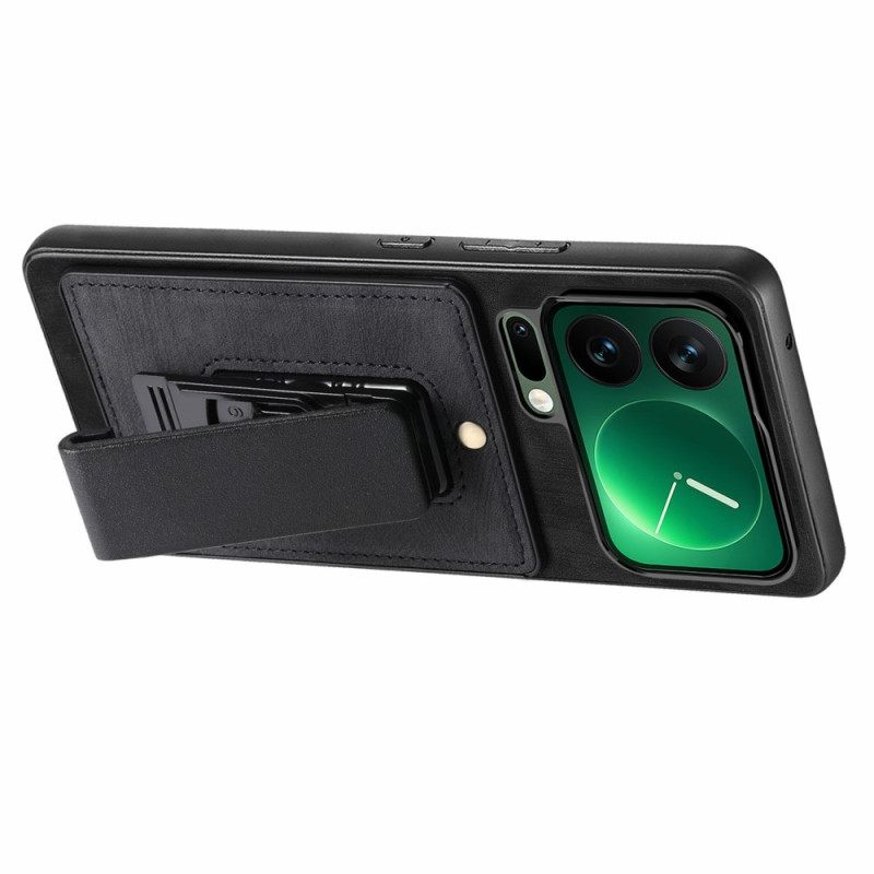Case Hoesje Xiaomi 17 Pro Max Telefoonhoesje Riemclip En Geïntegreerde Standaard