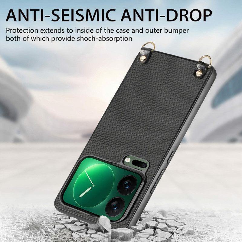 Cover Hoesje Xiaomi 17 Pro Max Telefoonhoesje Koolstofvezeltextuur