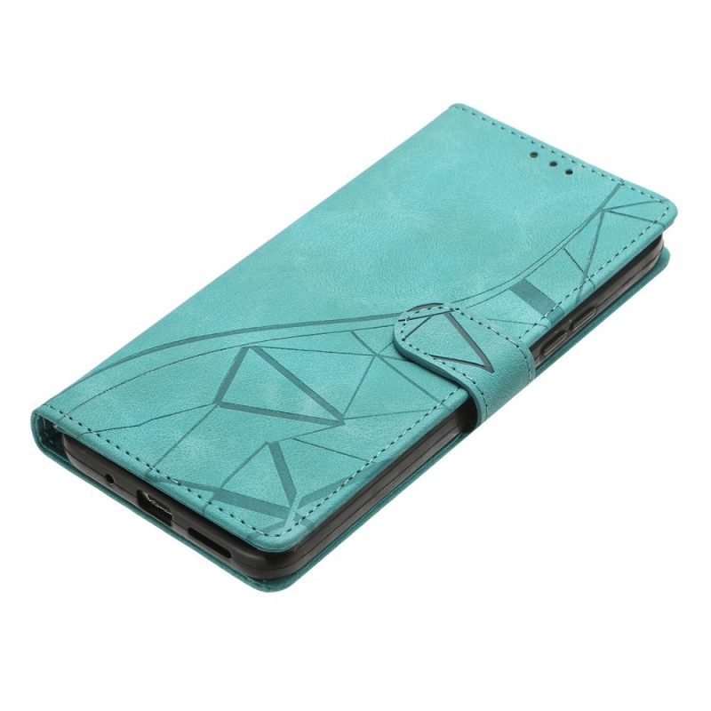 Flip Case Leren Xiaomi 17 Pro Max Driehoekspatroon