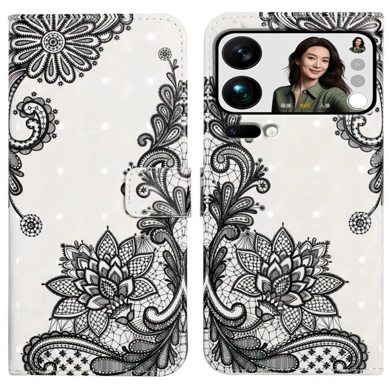 Flip Case Leren Xiaomi 17 Pro Max Kant