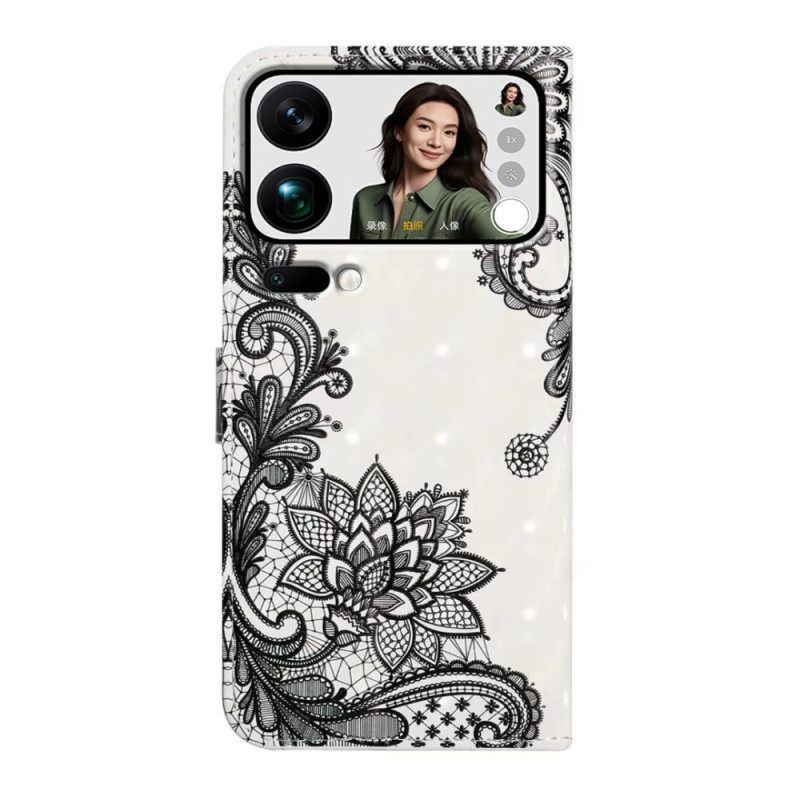 Flip Case Leren Xiaomi 17 Pro Max Kant