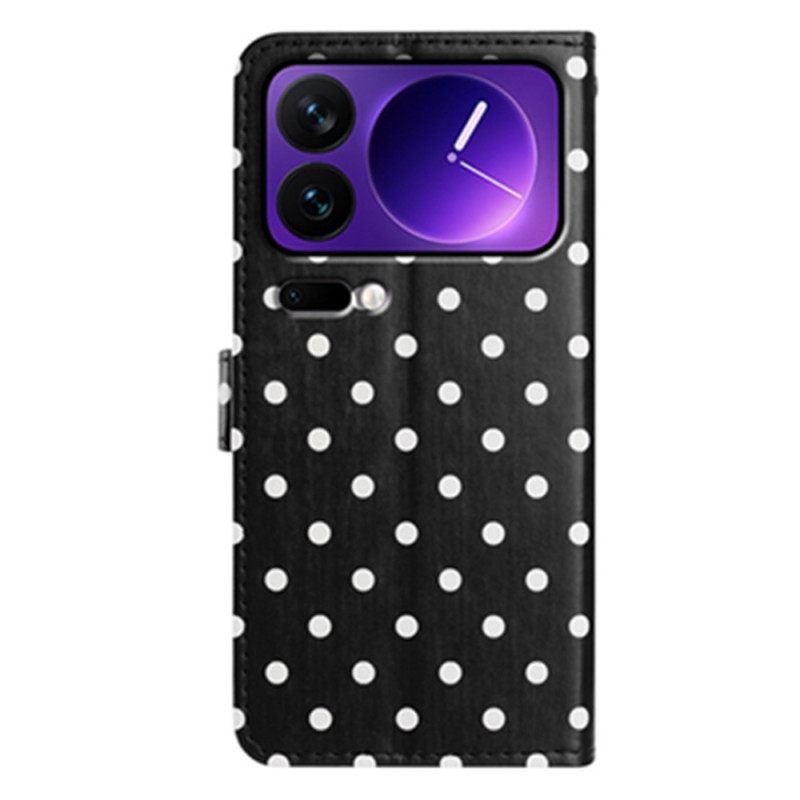 Flip Case Leren Xiaomi 17 Pro Max Polka Dots