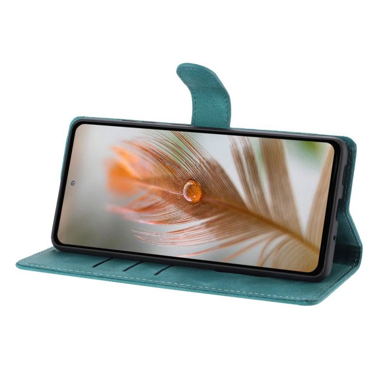 Flip Case Leren Xiaomi 17 Pro Max Suède-effect Vlinders