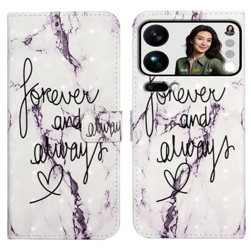 Flip Case Leren Xiaomi 17 Pro Max Voor Altijd En Eeuwig