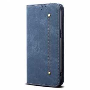 Folio-hoesje Xiaomi 17 Pro Max Denimstoftextuur