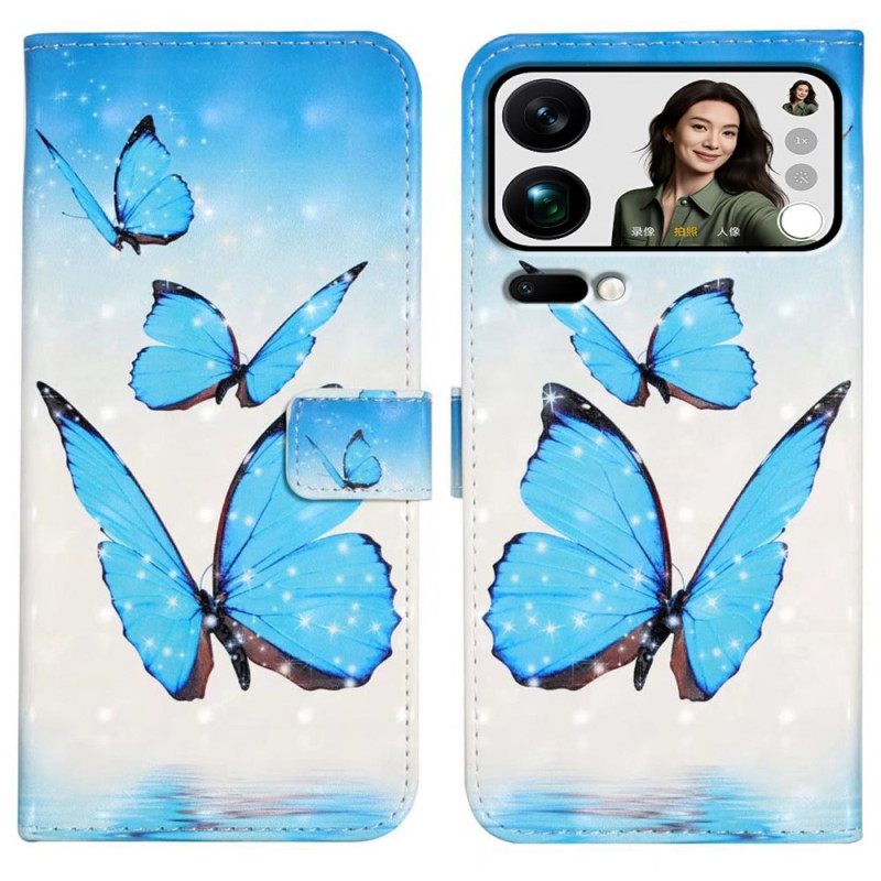 Folio-hoesje Xiaomi 17 Pro Max Telefoonhoesje Drie Vlinders