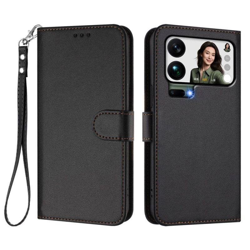 Folio-hoesje Xiaomi 17 Pro Max Telefoonhoesje Effen Lederlook