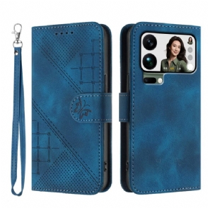 Folio-hoesje Xiaomi 17 Pro Max Telefoonhoesje Vlinder- En Geometrisch Ontwerp