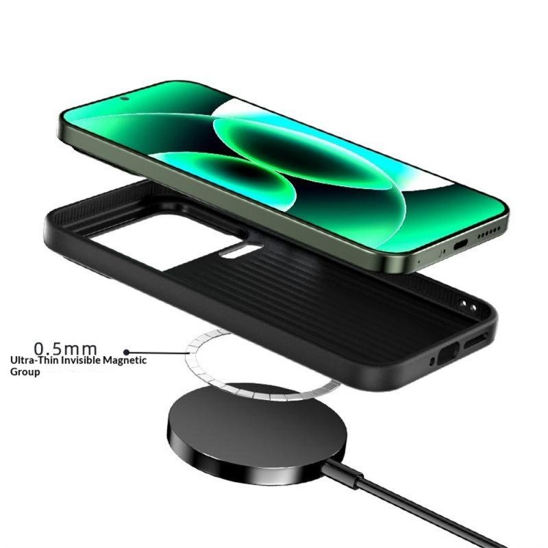 Hoesje Voor Xiaomi 17 Pro Max Abeel Carbon Fiber Magnetische Sluiting