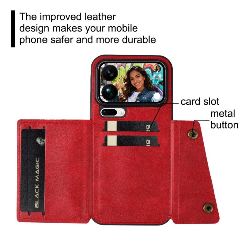 Hoesje Voor Xiaomi 17 Pro Max Kaarthouder Met Leerlook