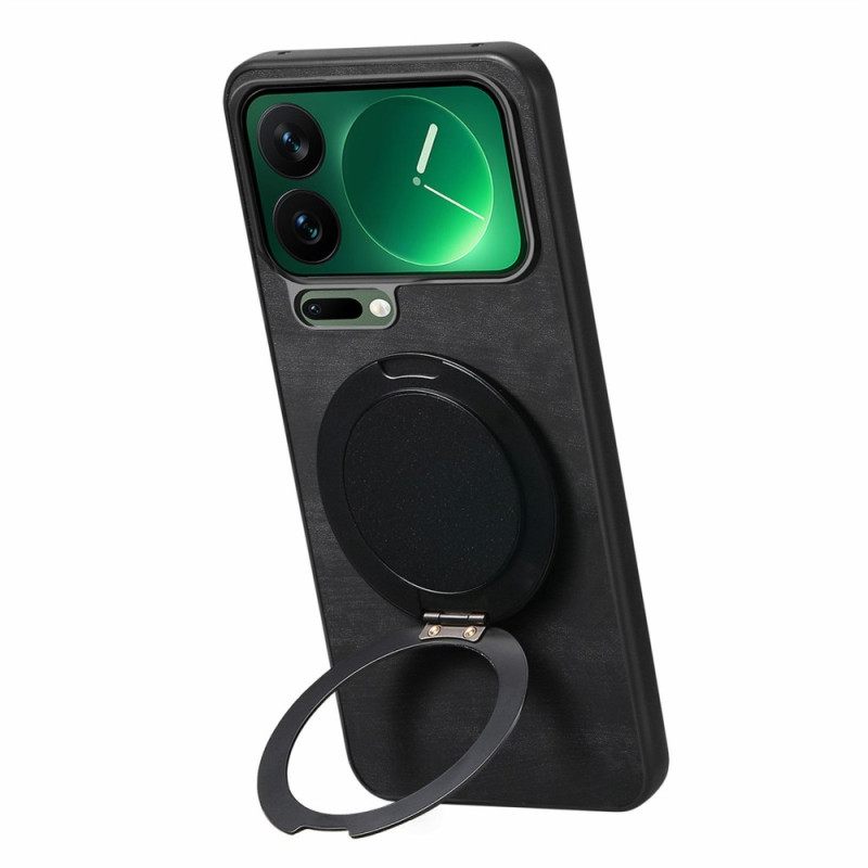 Hoesje Xiaomi 17 Pro Max Draaibare Standaard Met Retro Lederlook