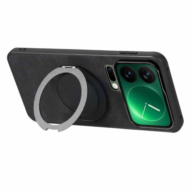 Hoesje Xiaomi 17 Pro Max Draaibare Standaard Met Retro Lederlook