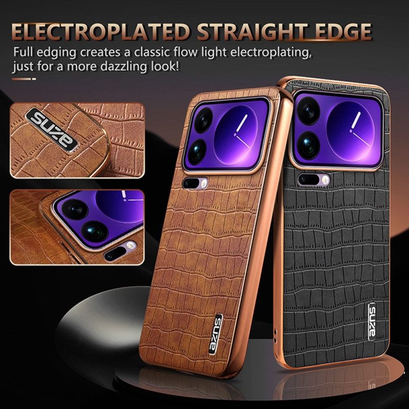 Hoesje Xiaomi 17 Pro Max Krokodil Textuur Azns